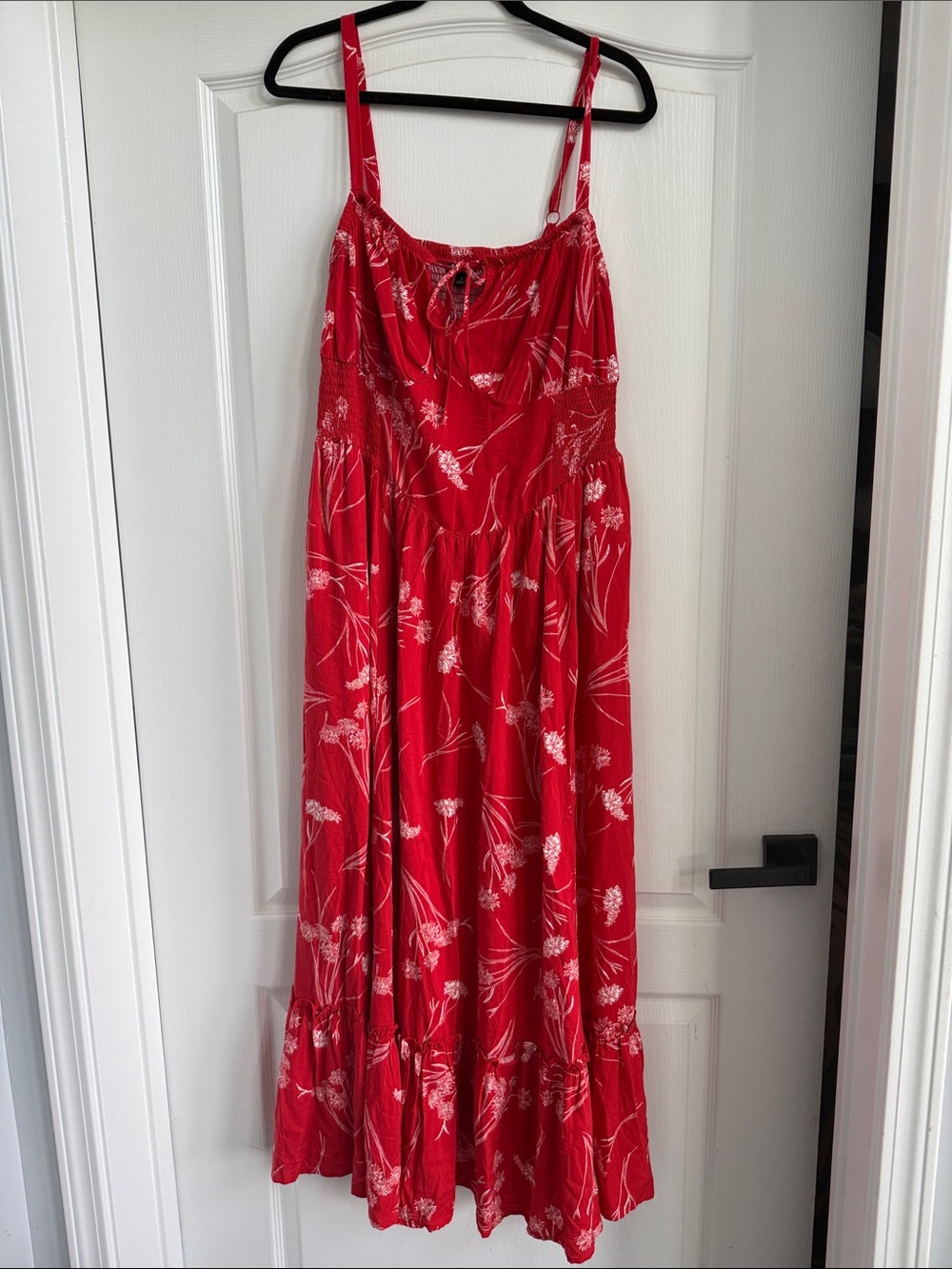 Torrid Red Floral Maxi Sun Dress with Pockets!